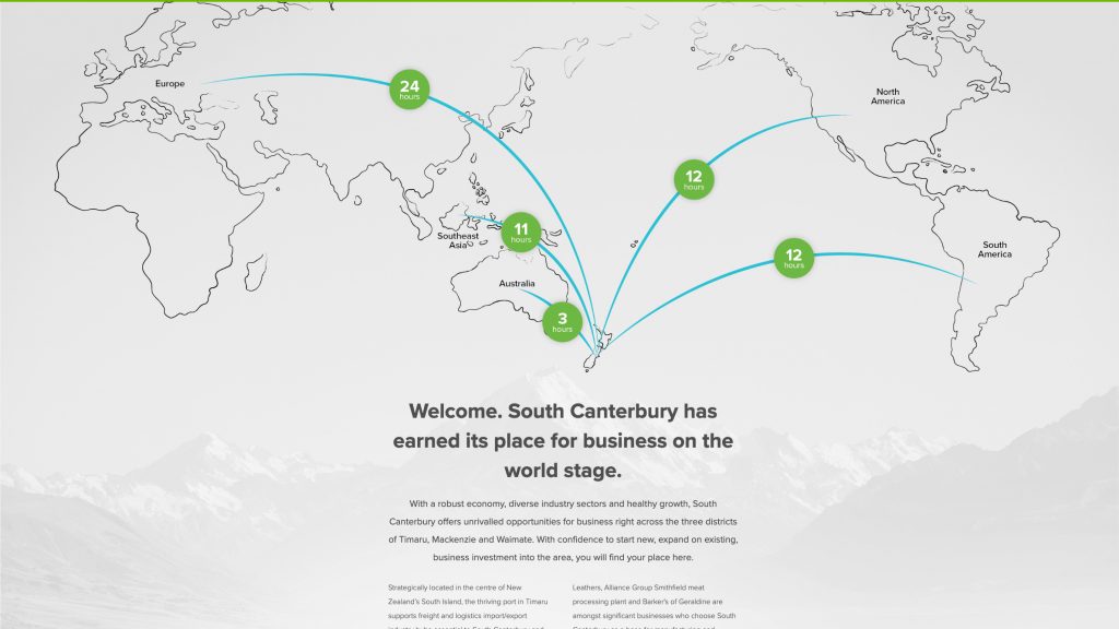 South Canterbury Website World Map