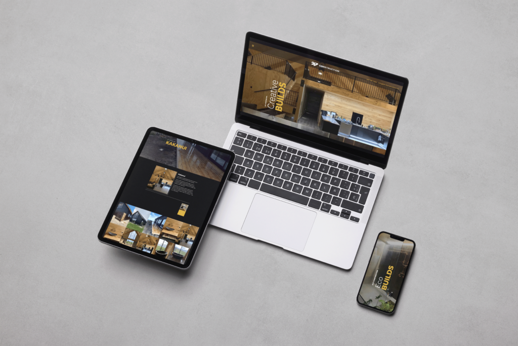 24/7 Construction website multiple device mockup.